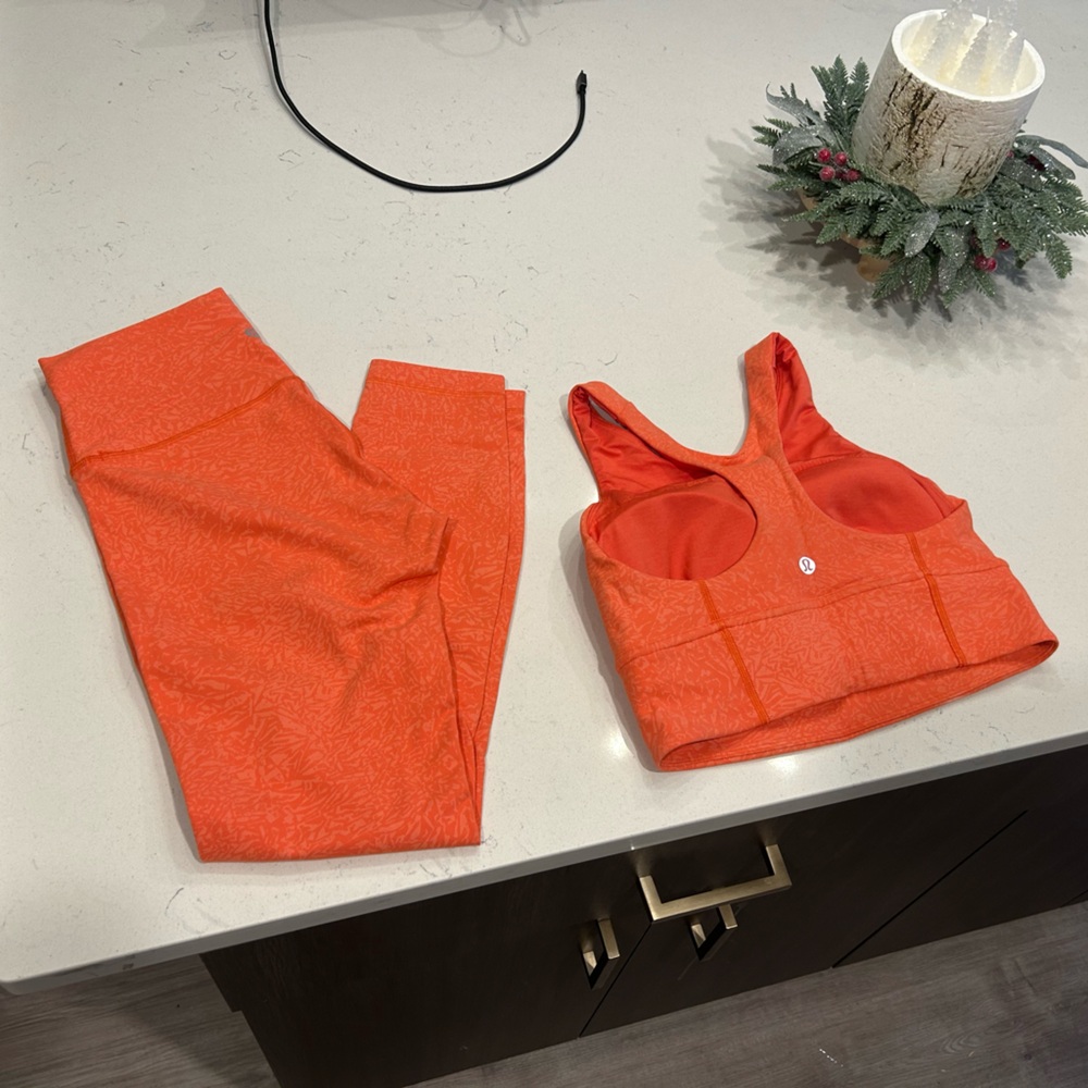 Lululemon Crunch Warm Coral Set
